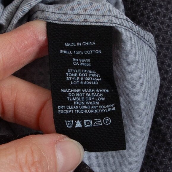 Theory Irving Tone Dot Print Button Front Shirt Mens Size Small - Picture 6 of 9